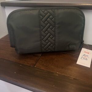 Lug Flash Quilted Cosmetic Case in Olive Green. NWT